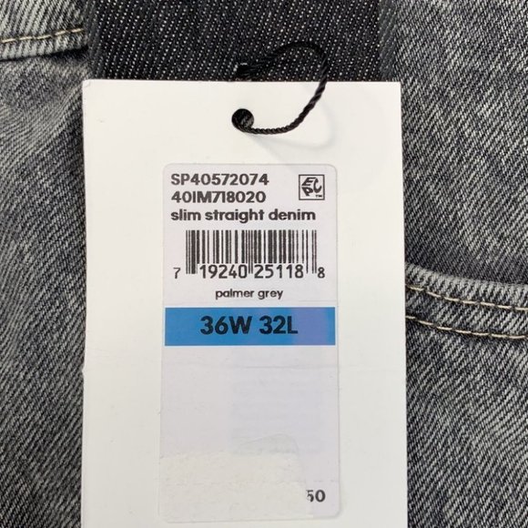 Calvin Klein Mens Jeans Slim-Straight Fit Stretch Jeans Size 36*32 - Picture 7 of 12